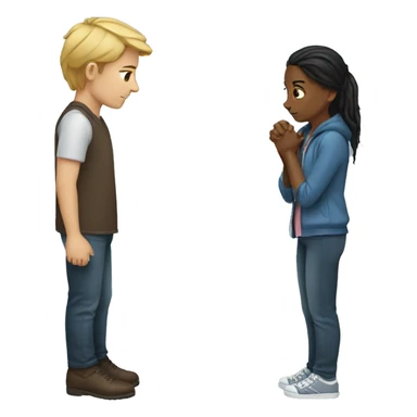 girl breaking up with boy sticker