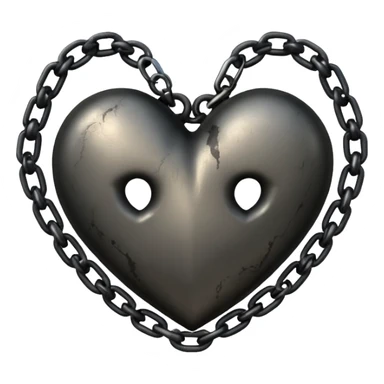 heart with black chains and deep shadow sticker
