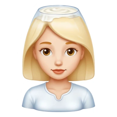 Milky lady made of cerial sticker