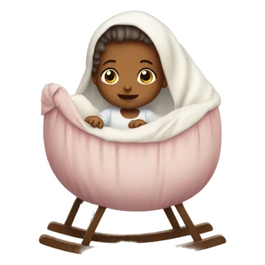 Newborn in a cradle sticker