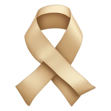 Beige ribbon sticker