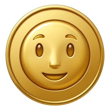 gold coin without designs sticker