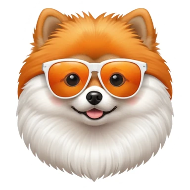 pomeranian with cool sunglasses sticker