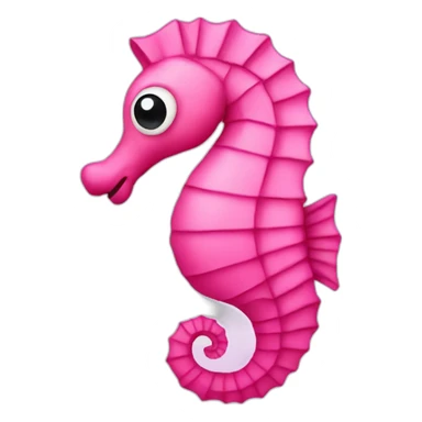 pink seahorse sticker