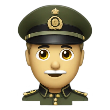 Charlie chaplin with a military uniform sticker