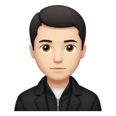 balck and white photo man in jacket sticker