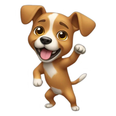 un chien qui fait un dab sticker