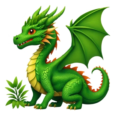 um dragão de plantas  sticker