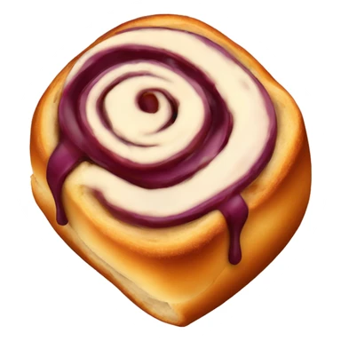 Cinnamon bun with plum on top  sticker