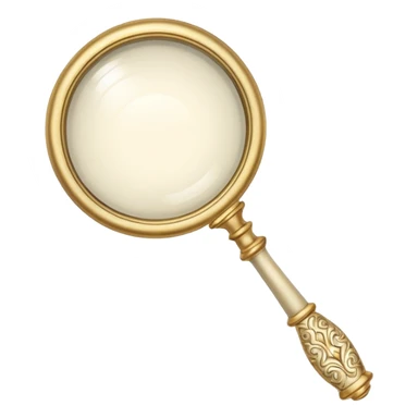 glowing white victorian magnifying glass sticker