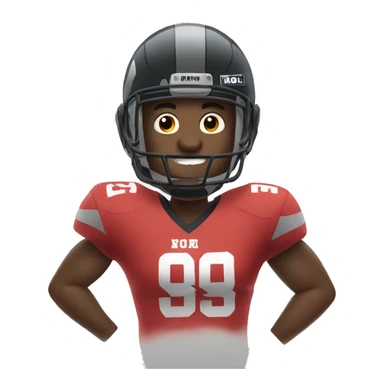 Airplane mixed with a football player sticker