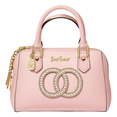 pale pink juicy couture purse with big J C on the front bling bling sticker