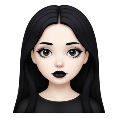 gothic girl sticker