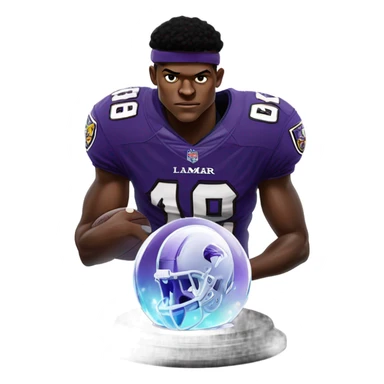 Lamar Jackson telling the future sticker