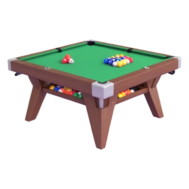billiards table with triangle rack sticker