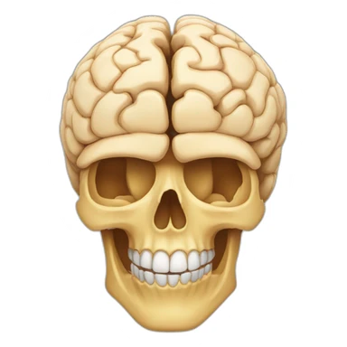 Super brain inside a skull from the side sticker