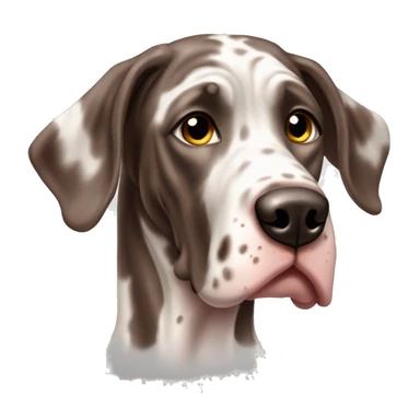 full bodied Chocolate Merle great dane sticker