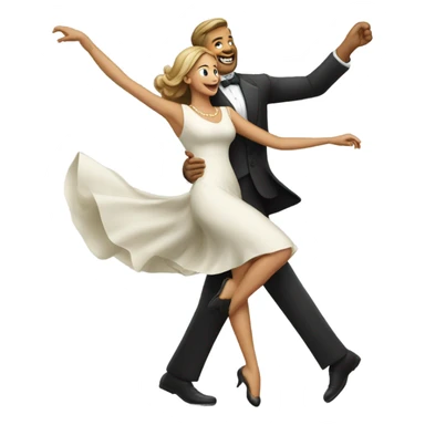 Thick guy dancing with beautiful lady sticker