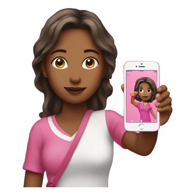 sasha with a new pink iPhone  sticker