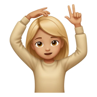 Little girl dabbing  sticker