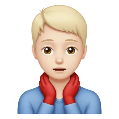 Person grabbing their neck  sticker