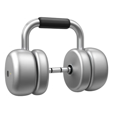 AirPods Max  with a dumbell sticker