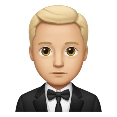 Godfather style boss, tuxedo, sticker