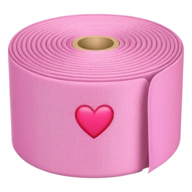 pink roll of fabric with heart pattern, smart fabric, high-tech textile sticker