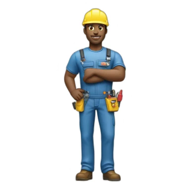 hvac technician as an action figure logo hd sticker