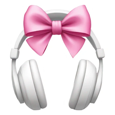 white headphones with pink bows sticker