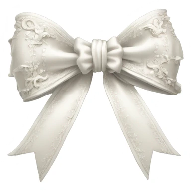 vintage rococo bow white sticker