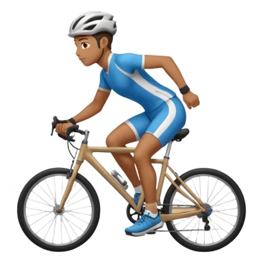 fietser die aan het fietsen is sticker