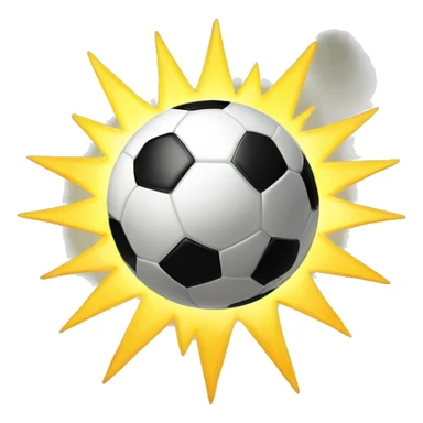 soccer ball and sunshine sticker