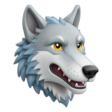 Un loup avec un dragon sticker