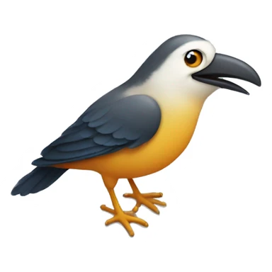 Bird on a refrigerator sticker