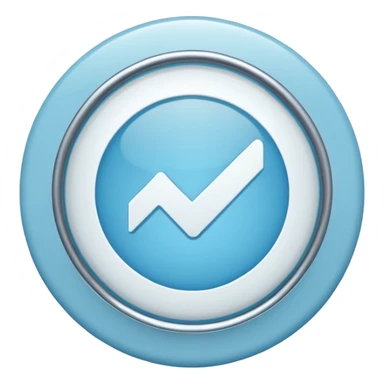 Light blue coloured circle badge with a white tick in the middle sticker