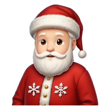 Santa Claus and a Christmas Tree with Snowflakes sticker