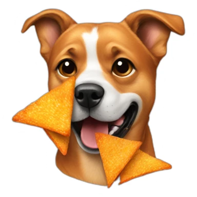 Dog Eating Doritos sticker