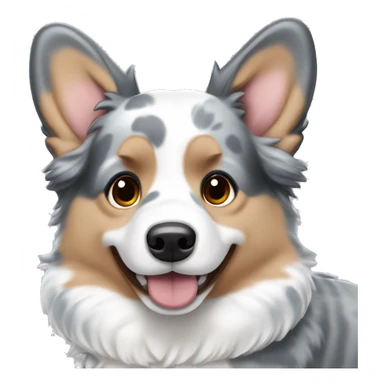 Cute blue Merle corgi  sticker