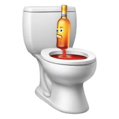 Skibidi toilet drinking Russian vodka sticker