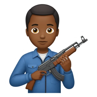 Black guy with Ak47 sticker