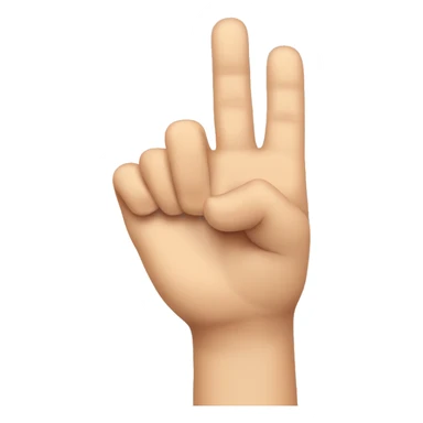 Hand with the Thumb Index and middle Finger up sticker