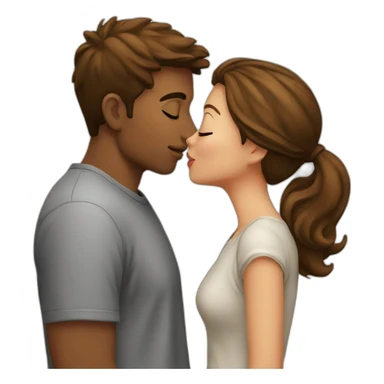 Boyfriend girlfriend kissing sticker
