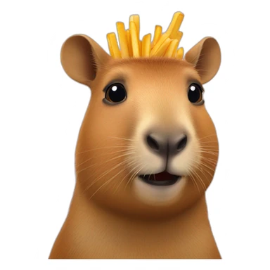 capybara-eat-McDonald-Frenchfries sticker