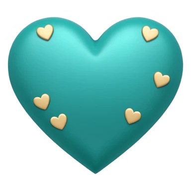 Teal heart with little hearts and Alana wording sticker