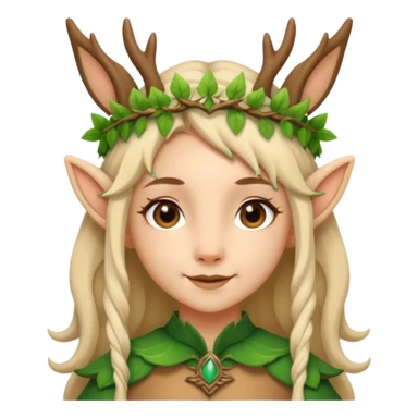 Cute Druid human like fawn with elf ears sticker