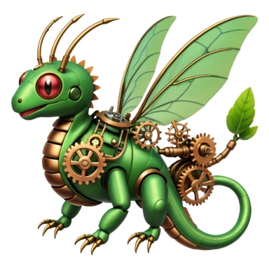 Cyber-steampunk-Caterpie-Flygon-Scyther-fusion sticker