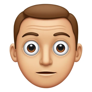 Businessman with googly eyes sticker