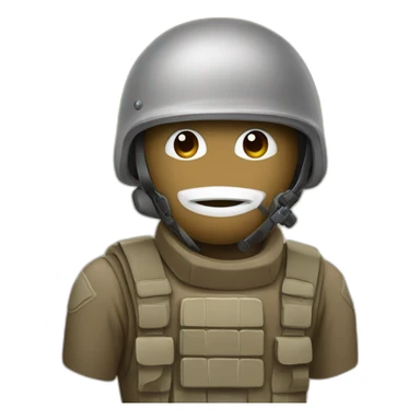 Taupe animal avec un casque de soldat sticker