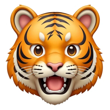 tiger face Poggers meme with surprised open mouth for Twitch emote sticker